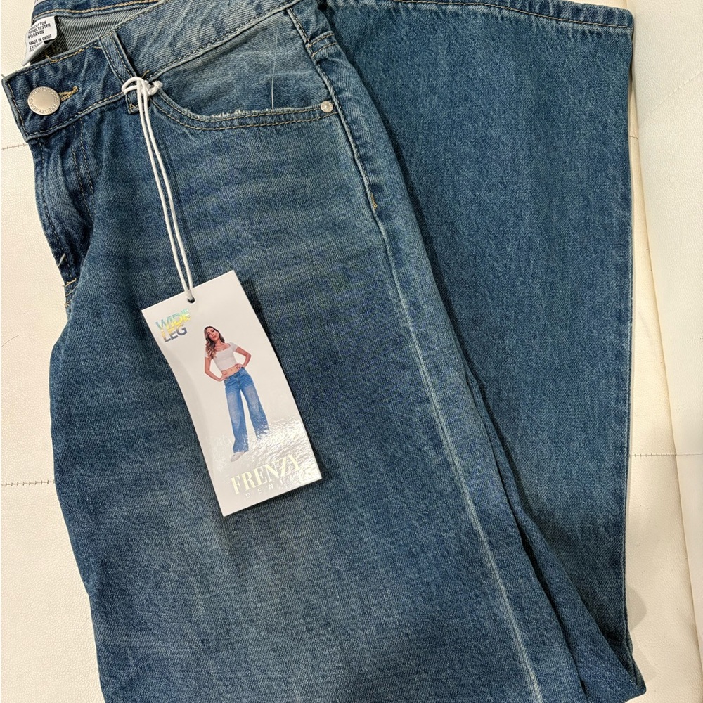 Women's Blue Wide Leg Jeans